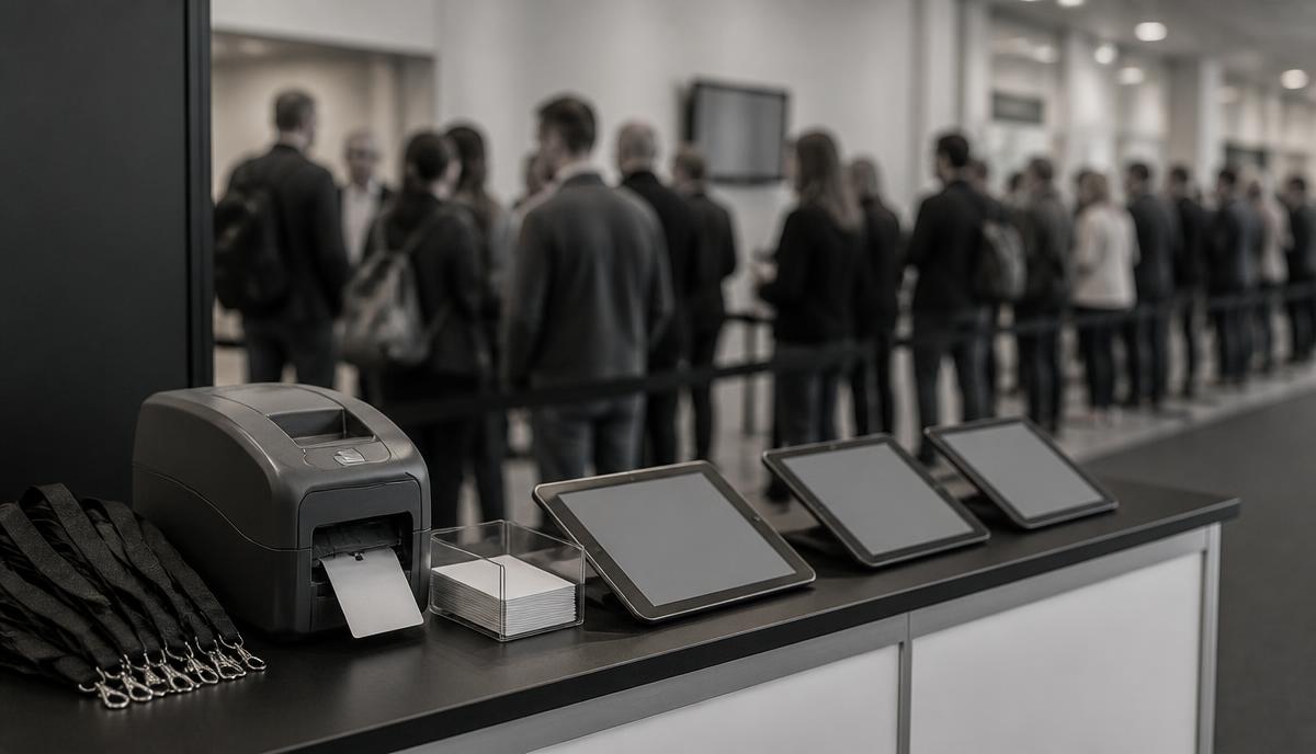 Registration and Payments Fail With 2,000 People in Line — Trade exhibition, 2,000 first-day arrivals, single registration hall, opening morning
